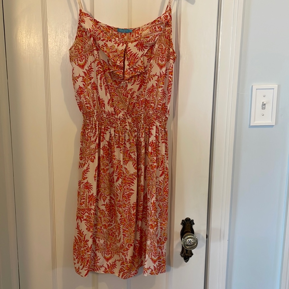 J. McLaughlin red floral dress